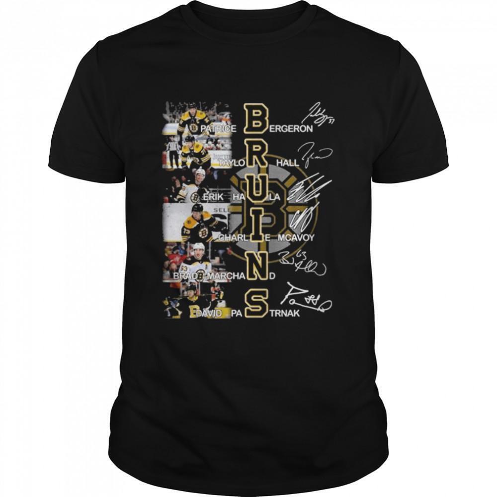 Boston Bruins All Team Signatures Shirt
